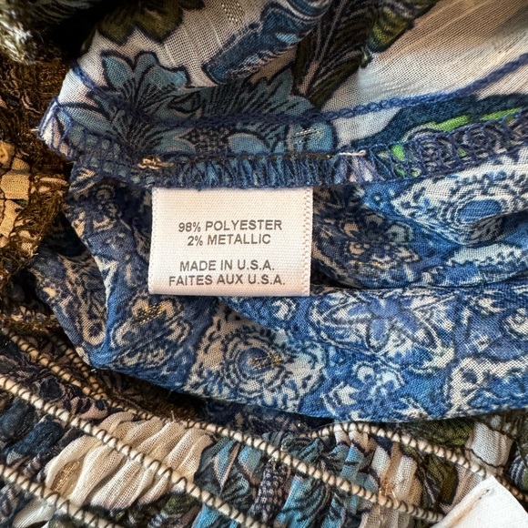 NWT MISA Los Angeles Zoe Tiered Hi Lo Skirt in Flora Azulia and Blue Astra XS - Picture 7 of 12